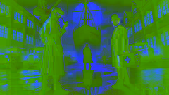 Un tenso enfrentamiento en los muelles, donde Holmes y Watson se encuentran frente a un hombre que intenta embarcarse en un barco.