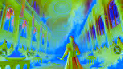 Gudrun incendia el salón de Atli, buscando venganza por la muerte de sus hermanos.