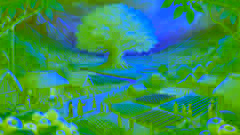 The village transformed by the magical tree that Hasan Kachal planted.