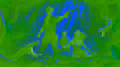 Vargas mantém Dr. Elena e Diego sob a mira de uma arma perto de um buraco oculto na selva, repleto de serpentes venenosas.
