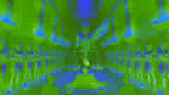 El dios Osiris supervisa la pesada de un corazón en comparación con la pluma de Ma'at en el Salón del Juicio.