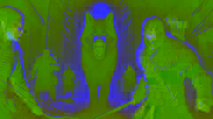 Eamon and the Lupine Wolf confront ruthless hunters in a snowy forest at night, ready for battle.