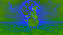 Fergal O’Conor monta alegremente una oveja llamada Daisy bajo la luz de la luna en un campo irlandés.