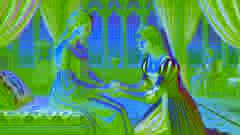 María y Ana planean su escape en una habitación elegante.