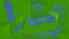 Der verweste Körper von Homer Barron liegt auf einem alten Bett in einem staubigen Raum, auf dem Kissen liegt ein Strang von Miss Emilys grauen Haaren.