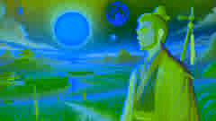 Hou Yi se encuentra bajo el último sol, contemplando una tierra que empieza a recuperarse.