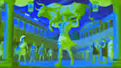 Milo de Croton levantando un toro adulto en los Juegos Olímpicos.