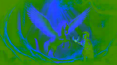 Belerofonte encuentra a Pegaso junto a la fuente de Hipocrene, sosteniendo un brido de oro en medio de un sereno y divino bosque.