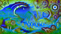 Modern Indigenous communities in Australia honoring the Rainbow Serpent through traditional art and cultural practices.