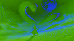 Bahram faces a massive serpent emerging from the desert sands under the eerie glow of the moon.