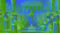 Anuket regresa a Dendera, donde es recibida por sacerdotes y aldeanos jubilosos.