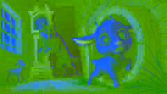 The wolf, weighed down by stones, falls into a well and drowns, ending his threat to the village.