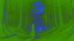 Marisol walks through the forest at night, following the sound of Yacy Yateré's flute under the moonlight.