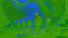 Das Team von Entdeckern bewegt sich vorsichtig durch den dichten Amazonas-Dschungel, geleitet von einem lokalen Fährtenleser.