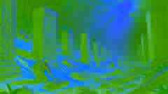 Exploradores descubren ruinas antiguas en una isla misteriosa, donde se encuentran tallados celestiales y arenas doradas entre una vegetación exuberante.