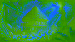 Yanomami village with a traditional shabono, people engaged in daily activities, surrounded by jungle
