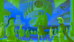 Jason und die Argonauten versammeln sich am Ufer und bereiten sich darauf vor, an Bord der Argo zu gehen, um ihr Abenteuer zur Beschaffung des Goldenen Vlieses zu beginnen.