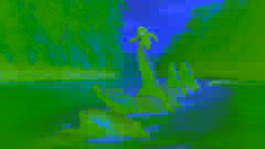 Sang Kancil hops across the backs of crocodiles forming a bridge across the river.