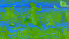 La Batalla de Kirina, donde Sundiata lidera sus fuerzas contra el ejército de Sumanguru en un vasto campo de batalla.