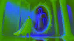 El rey Rostam se encuentra ante un espejo místico, observando cómo las cicatrices de su alma comienzan a sanar durante la Prueba de la Luz.