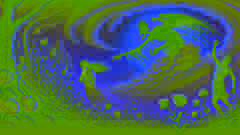 Tezcatlipoca, el dios de la oscuridad, captura a Xochiquetzal en una escena oscura y sombría, mientras las flores a su alrededor se marchitan.