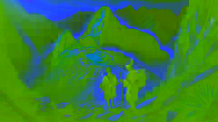 Amaru et Tupac gravissant un sentier escarpé et brumeux dans les Andes, arborant une expression déterminée.