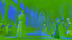 Arash habla ante el Shah en el palacio de Persia, rodeado de emisarios curiosos.