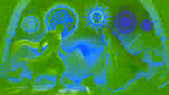 Mehr y Bahram confrontan a Kaveh, invocando el poder del león y el sol.