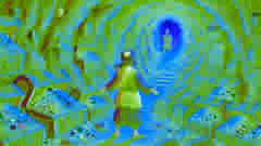 Ali Baba descubriendo la cueva del tesoro de los cuarenta ladrones.