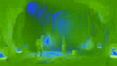 Arash y Soraya se encuentran en una cueva, frente a una imponente puerta de piedra iluminada por la luz de antorchas.