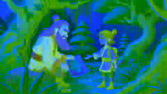 Mei ouvindo as histórias de sua avó junto à lareira em sua pequena e encantadora aldeia.