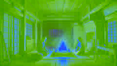 Haruka et Yuta sont assis près du feu, leurs visages teintés de tension, alors qu'ils discutent du comportement troublant du Zashiki-warashi.