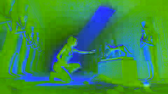 Meret-Ka recuperando un relicario sagrado de un gato en el interior de una antigua tumba egipcia.