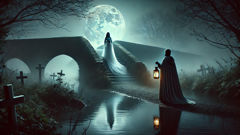 لقاء عند ضوء القمر بين المسافر والسيدة البيضاء، يبرز الثمن والاختبار والعواقب المرتبطة بهذا اللقاء.