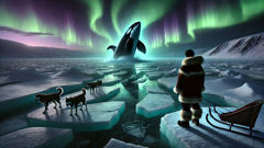 The Akhlut leads Nanuq along icy ridges between sea and tundra