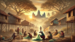 The twelve sisters at the riverbank learning to survive, a rural Khmer village beyond