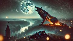 Gediminas dormindo: sonho do lobo de ferro — montagem.