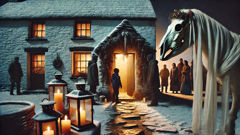 mari-lwyd-outside-a-cottage-at-night-rhyming-contest