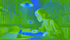 A dimly lit archive room where Lena Bergmann unfolds an ancient manuscript, her face illuminated by the glow of a desk lamp.
