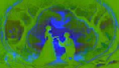 María Emilia and Gabriel meet under ceibo trees by the Guayas River, holding hands as moonlight shines on them.