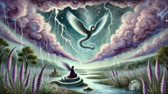 Nomusa experiences visions of the Inkanyamba weaving through storm clouds and wounded land