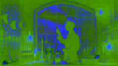 El Dr. Adrian Blackwood mezclando productos químicos sobre un mechero Bunsen en un laboratorio victoriano.