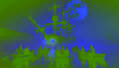 Los pescadores observan con asombro mientras La Dama Negra emerge de la niebla cerca de Cienfuegos, con sus velas desgastadas resplandeciendo de manera inquietante.