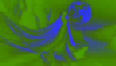 La figura fantasmagórica de Layla se erige cerca de los acantilados de Wadi Qelt, con su velo translúcido ondeando a la luz de la luna mientras contempla el cañón.
