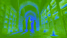 Eine verborgene unterirdische Kammer unter der Ark Festung, ausgekleidet mit goldenen Regalen voller antiker Schriftrollen, wird von den Entdeckern als die Goldene Bibliothek entdeckt.