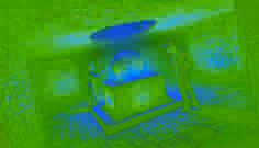 A hidden underground chamber with glowing glyphs and a radiant Cañari Sun Stone resting on an ancient stone pedestal.