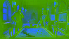 La Princesa Gulnor y el Comandante Farhad elaboran estrategias sobre mapas en una sala del palacio ricamente decorada en Samarcanda.