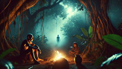 Luison vagueia pela selva paraguaia, encontrando um xamã guarani à luz da fogueira.