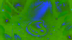 A giant footprint of the Mapinguari imprinted in damp leaf litter under the moonlight