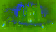 Haunted Stourdevant Hall during a stormy night, with fog, decay, and a shadowy figure.